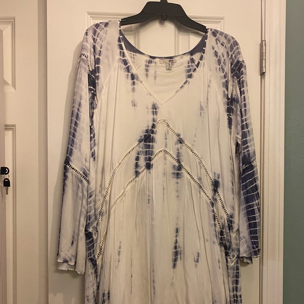 Amuse Society Long Sleeve Tye Dye Dress